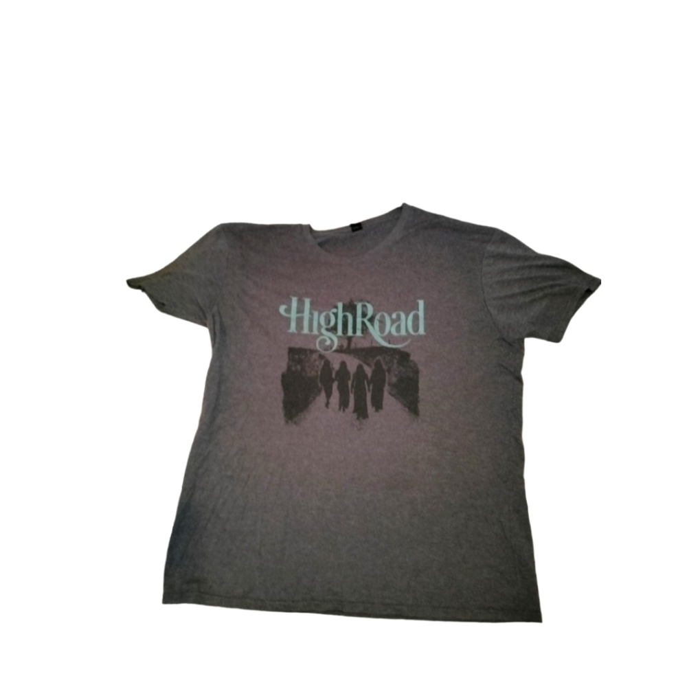 high road band dark grey t-shirt by anvil short sleeve super soft xl graphic